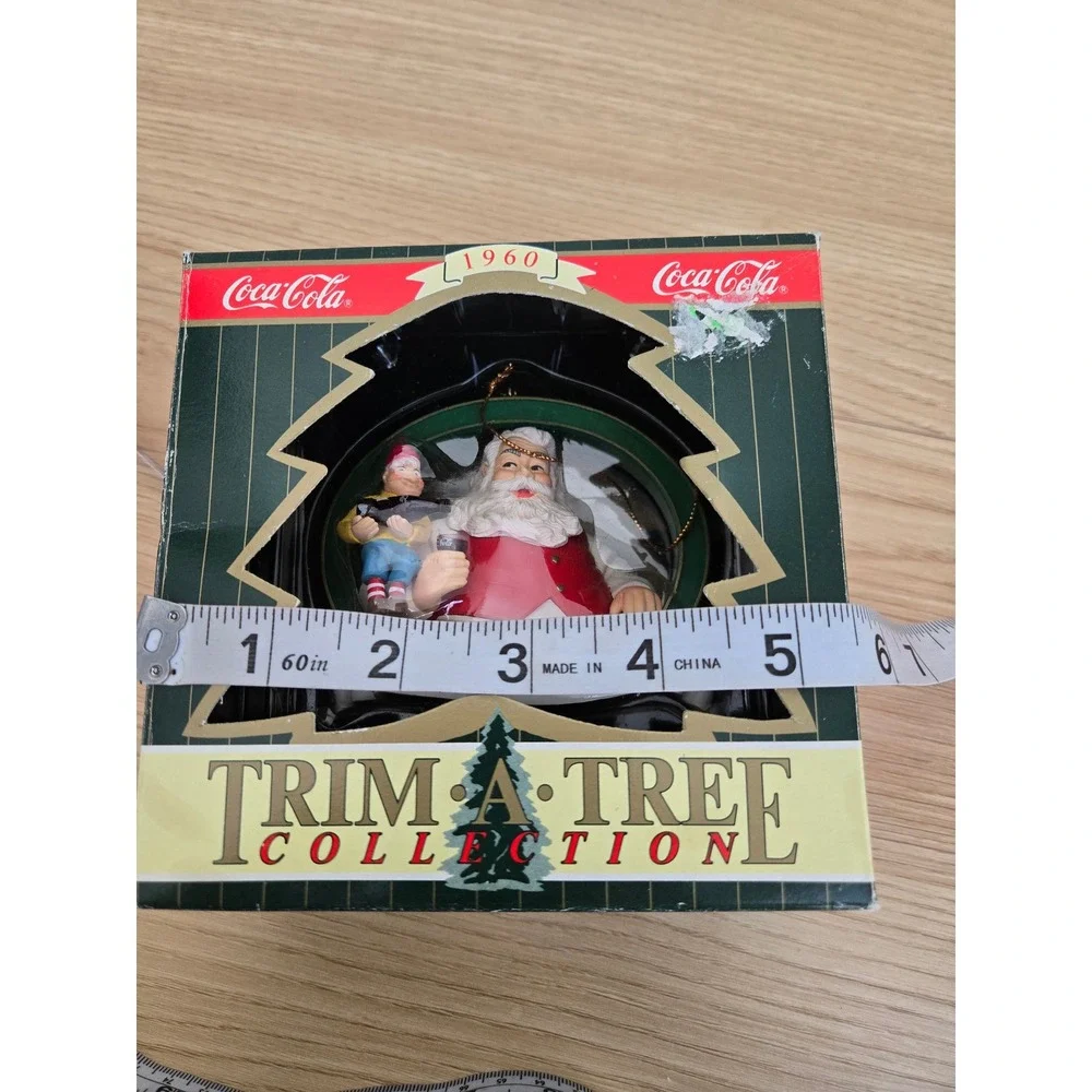 Coca-Cola Trim A Tree 1960 Busy Man's Pause Santa Ornament Haddon Sundblom